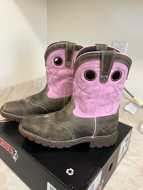Rocky Legacy 32 Brown and Pink Pull-On Western Boots